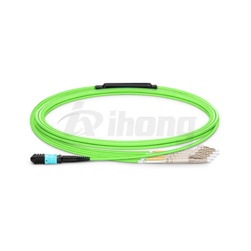 Factory Price  Fiber Optic Patch Cord 40G MM OM5 MPO/MTP-LC 8cores Fanout Jumper