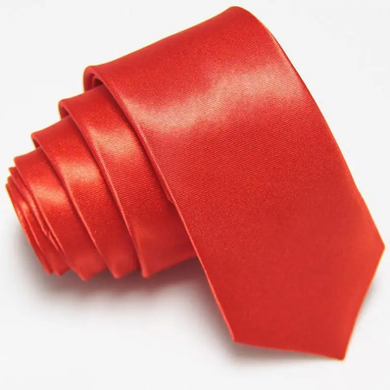 Tie for Men Solid Color Necktie Polyester Narrow Cravat 5cm width 35 colors Royal Blue Gold Party Formal Ties