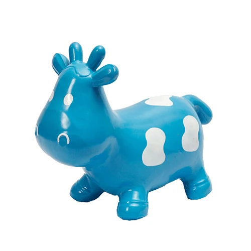 Kids Jumping Bounce Ride On Toys Inflatable Horse Milk Cow Animal Space Hopper For Children