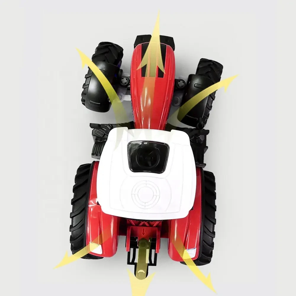 2.4G 6 channels big wheels dump trailer model truck farmer vehicles toy rc remote control tractor toys for kids
