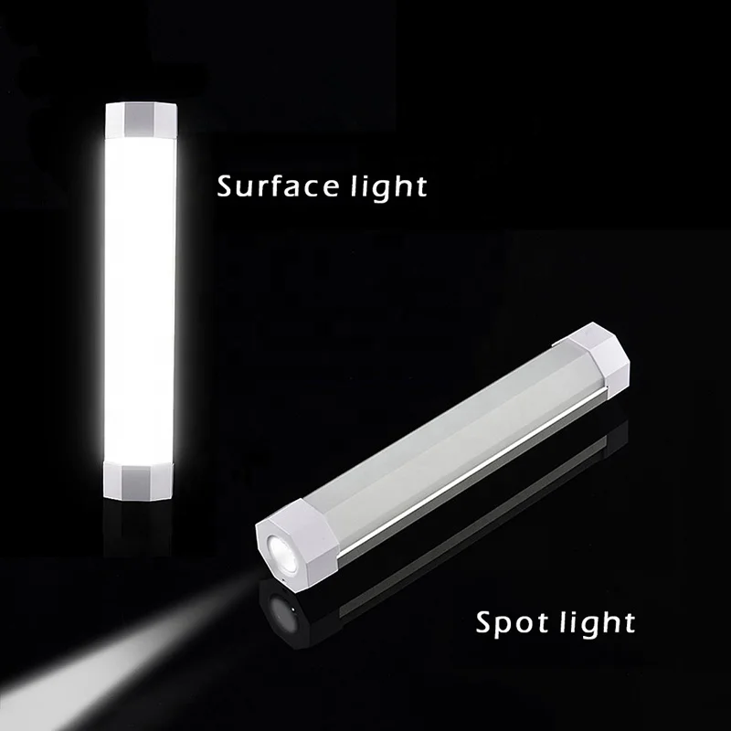 UY-Q8T Unique Octagon Design Lamp Magnetic USB Rechargeable White LED Torch Flashlight Light