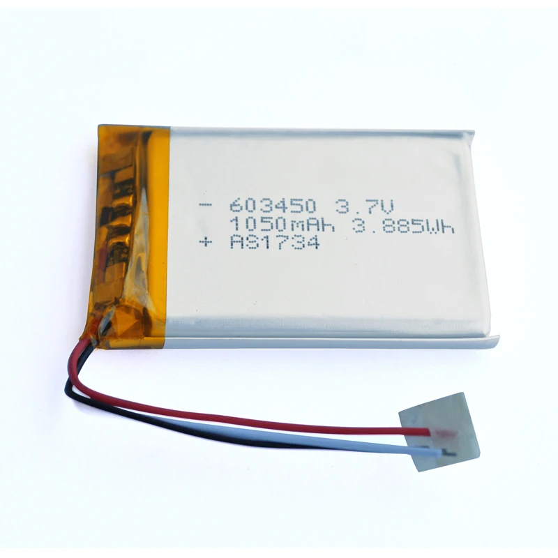  Литий-ионный полимерный аккумулятор UL1642/IEC62133/KC/UN38.3 3 7 в 603450 lipo 1050