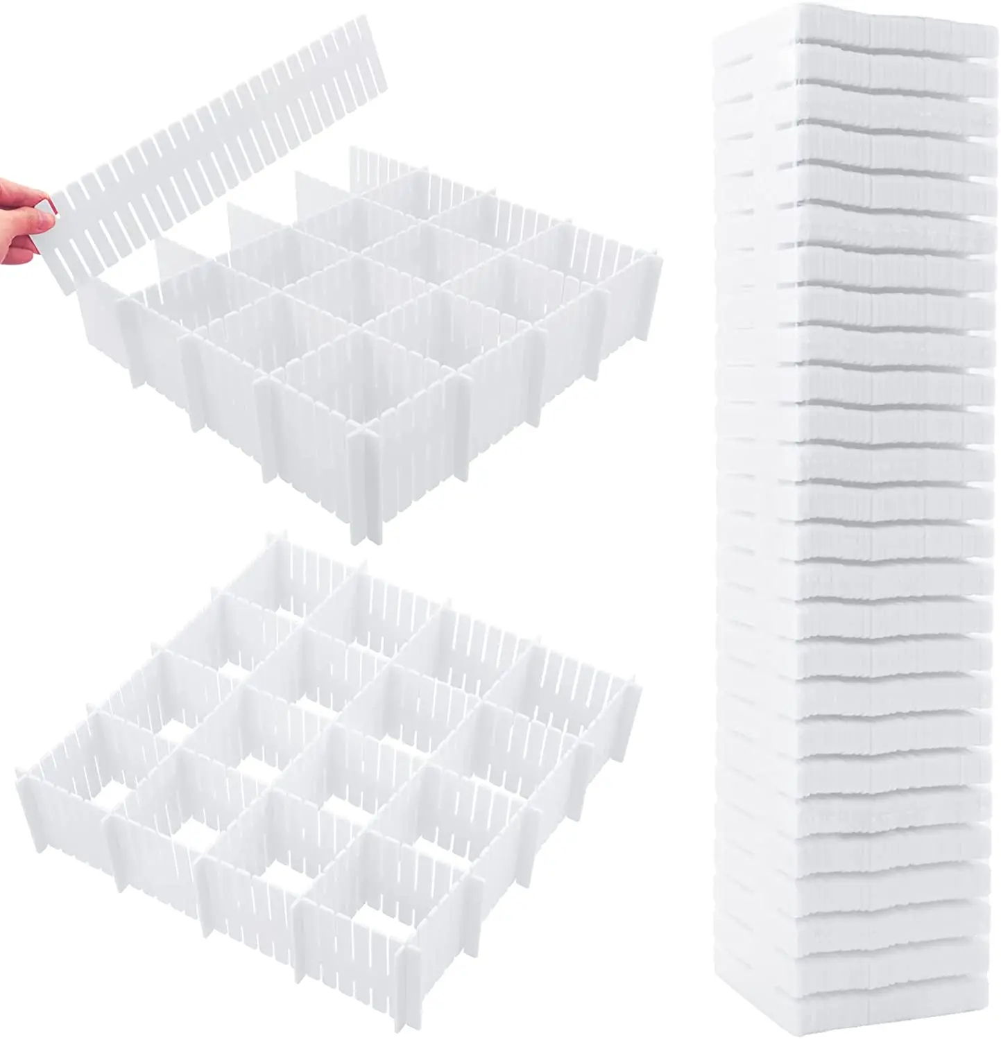 China Factory Custom Cheap Price Plastic Adjustable Kitchen  Drawer Storage Organizer Drawer Dividers
