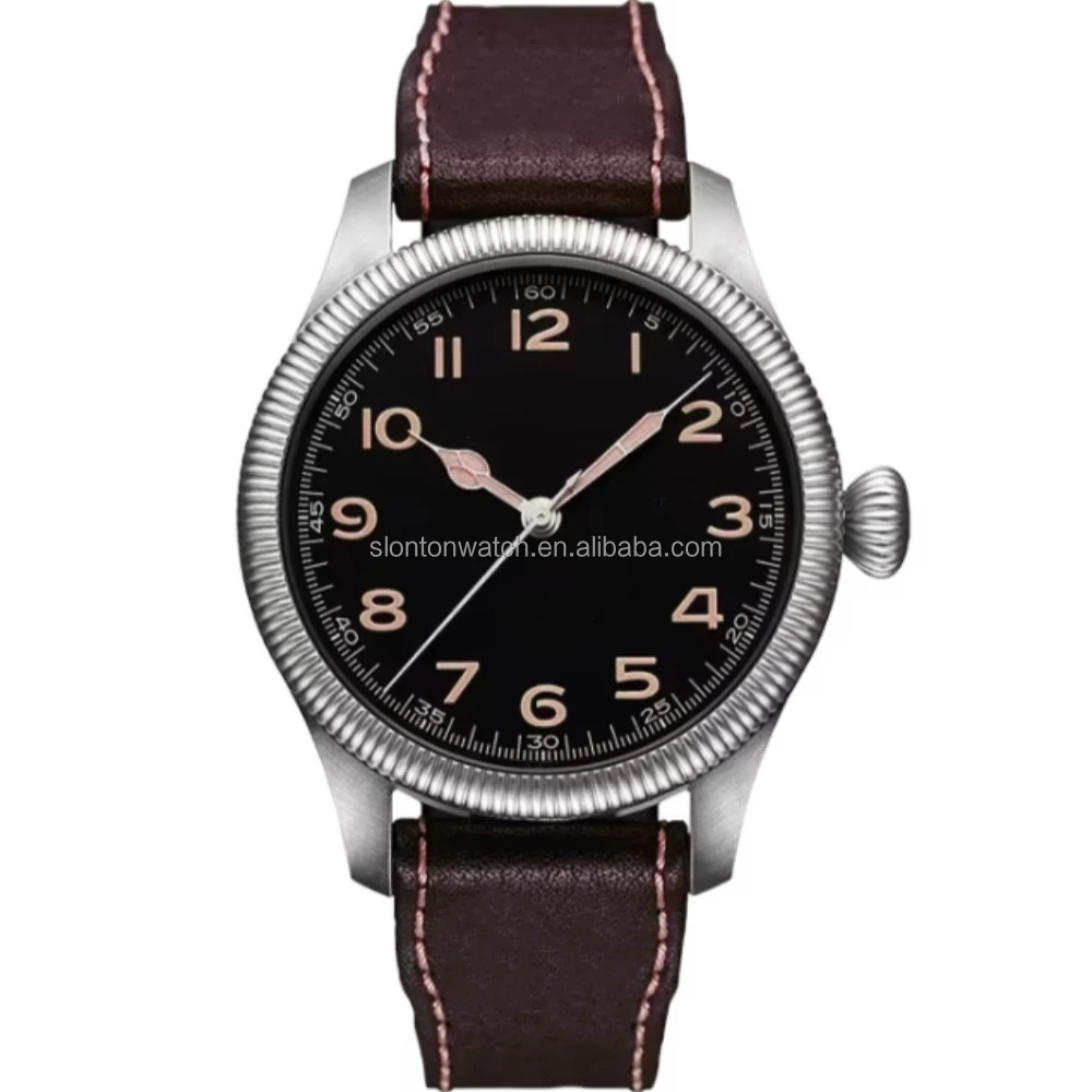 Slonton Factory Customized Quartz Watch Arabic Numerals Dial Classic Design Leather Wristwatch for Women