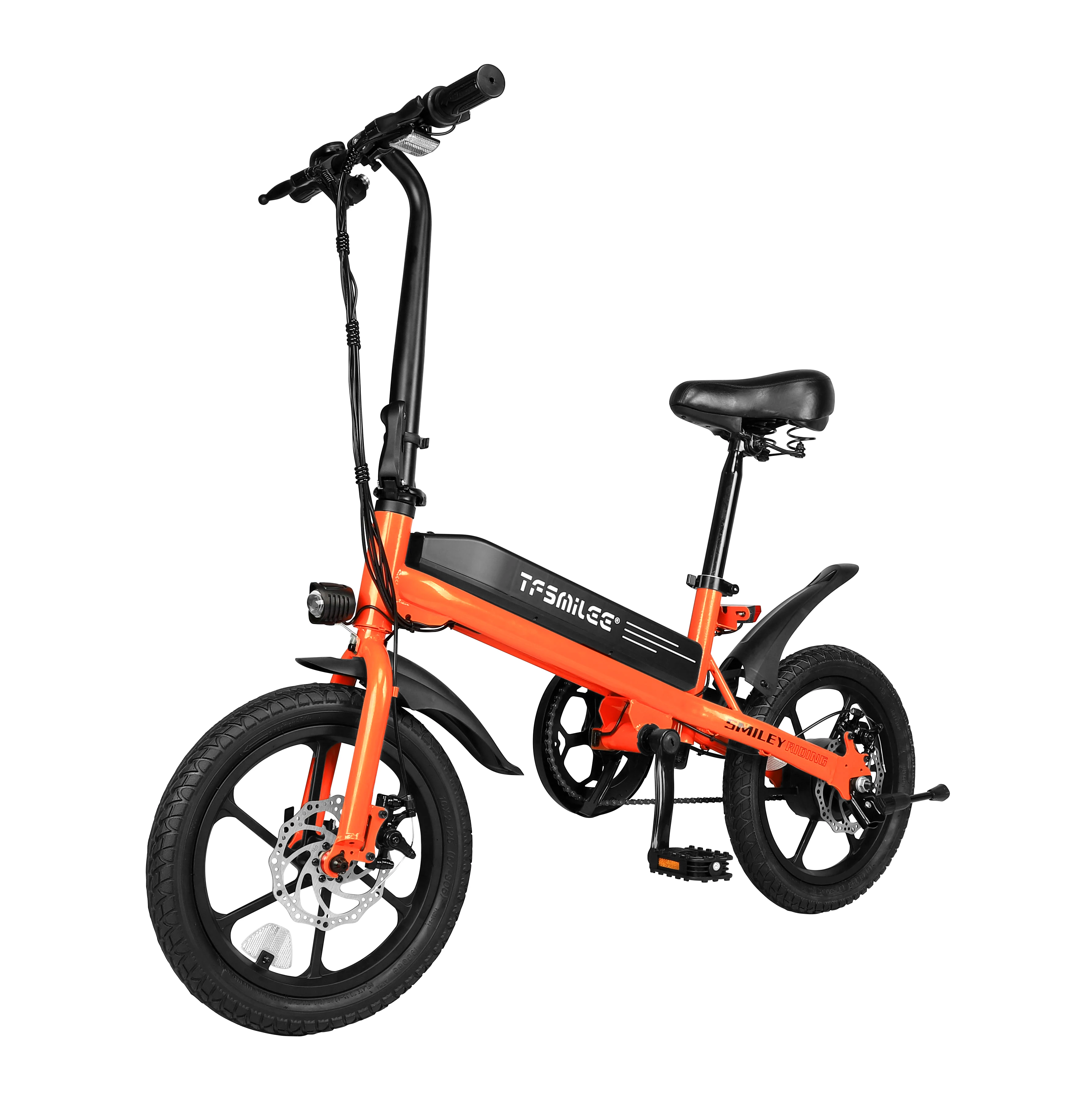 16 inch small wheel hub 350w electric motor disc brake for adults, convenient urban daily commuting, folding electric bicycle