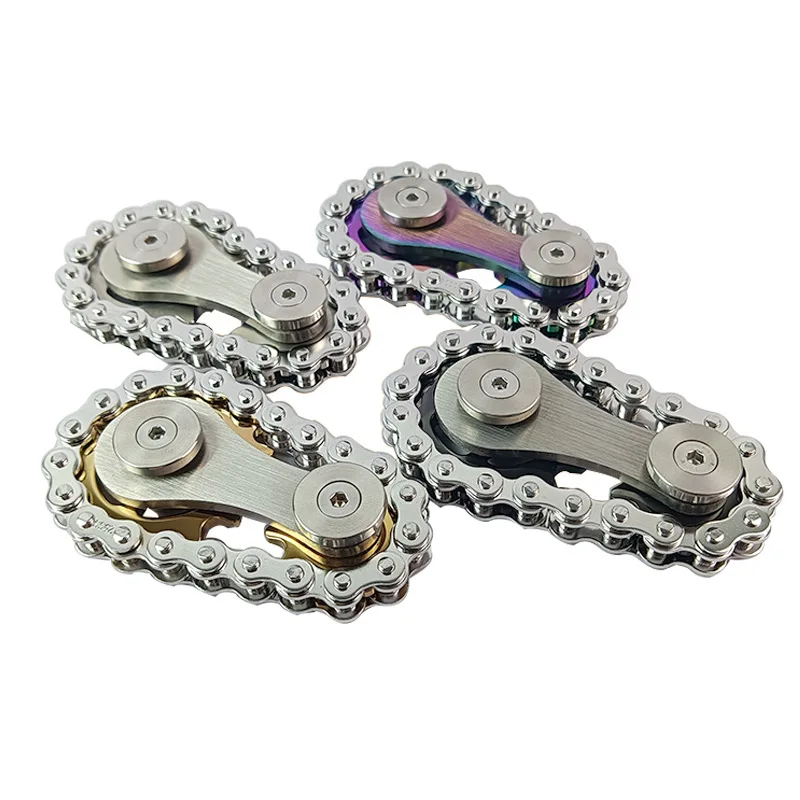 New Sprockets Flywheel Fingertip Gyro Fidget Spinner Antistress Anxiety Metal Bike Chains Christmas Gift For Adult Kids