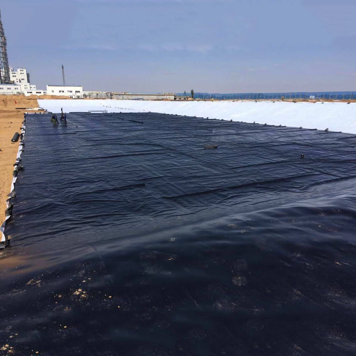 Непроницаемая пластиковая пленка HDPE геомембранная прокладка для пруда добычи водохранилища плотина пруд рыбы креветочная ферма