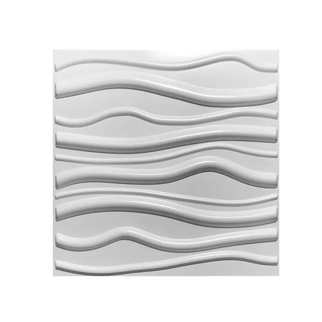 Easy installation white pvc 3d wall Panel/Sticker durable 3d pvc wallpaper for interior decor