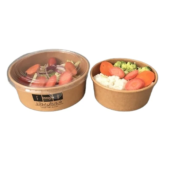 2024 распродажа оптовая продажа бумажные контейнеры для супа с печатью на заказ одноразовые и перерабатываемые суповые миски