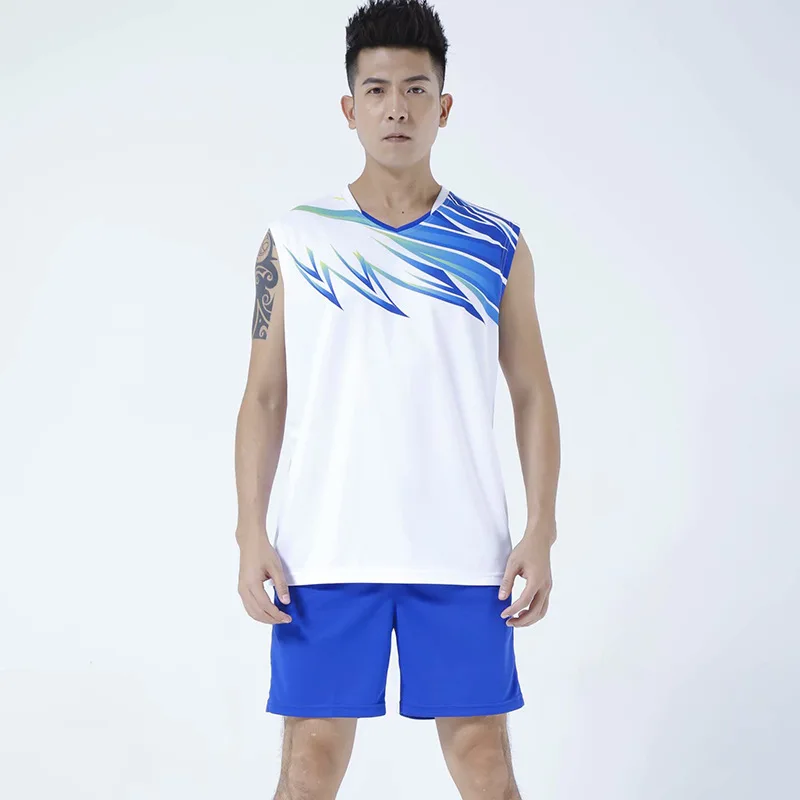 2111 Men women badminton clothing suits sleeveless sportswear perspiration sublimation T-shirt & shorts table tennis clothing