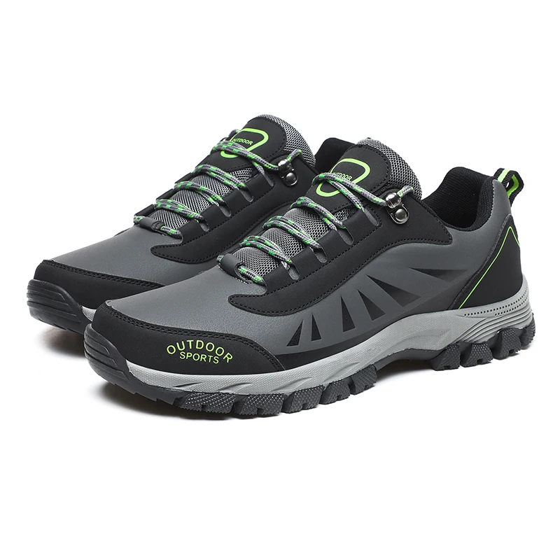 Men Hiking Shoes Spring Leather Soft Boots Outdoor Walking Shoes Mountain Sport Climbing Boot