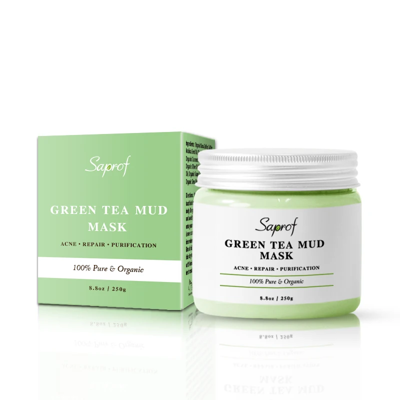 Organic Vegan Detox Mineral Bentonite Clay Facial MudMatcha Green Tea Mud