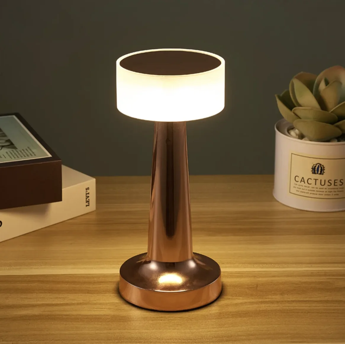 Wholesale Rechargeable Touch Control Cordless Table Lamps Student Creativity Study Desk Reading Desk Lamp