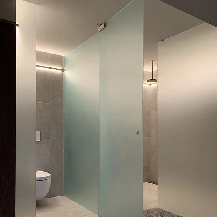 High Quality Acid Etched Frosted Glass 3mm 4mm 5mm 6mm Clear Tempered Frosted Glass Doors Bathroom Bedroom Kitchen office wall