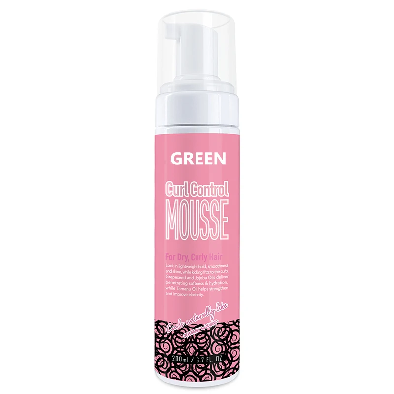 Private Label Wholesale Curly Hair Organic Moisturizing Strong Mousse Argan Olive Oil Hair Curl Mousse Styling Foam
