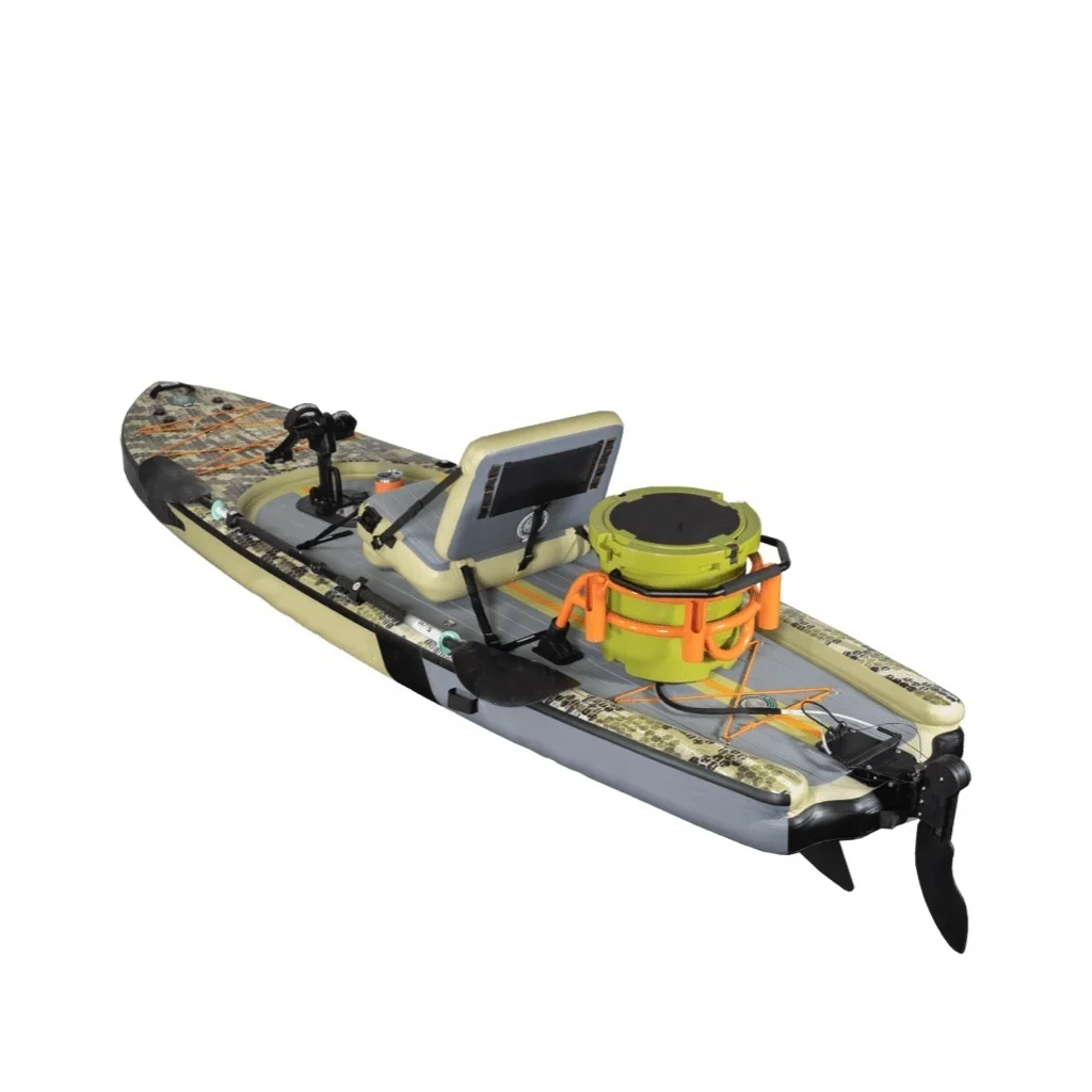 Inflatable Pedal SUP Dropstitch Fishing Kayak with Foot Drive