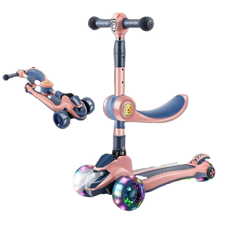 Новый высококачественный трехколесный детский скутер с флэш-колесом подойдет по цене ребенка