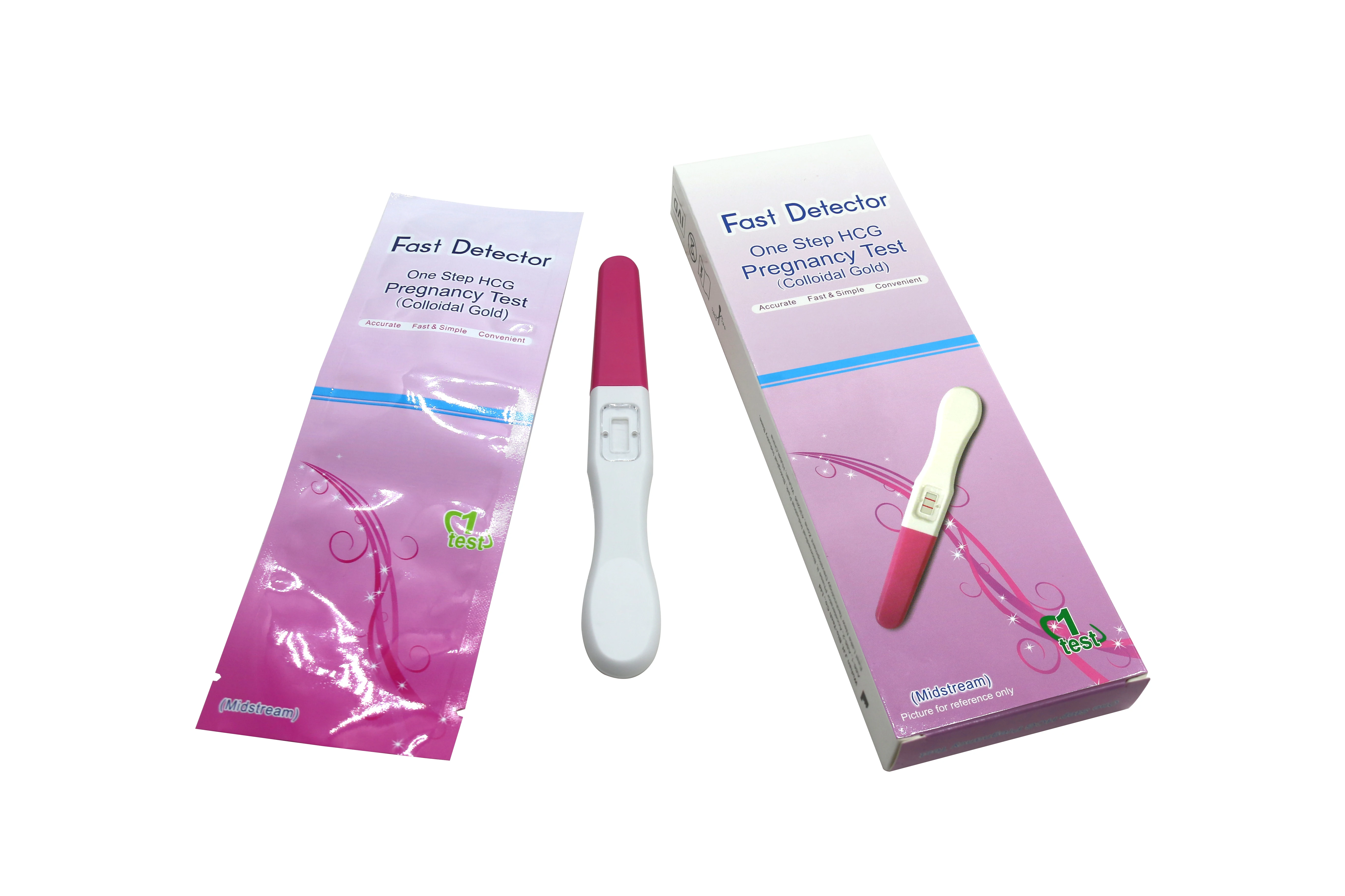 Home use HCG kit/urine pregnancy test kit of strip/cassette/midstream
