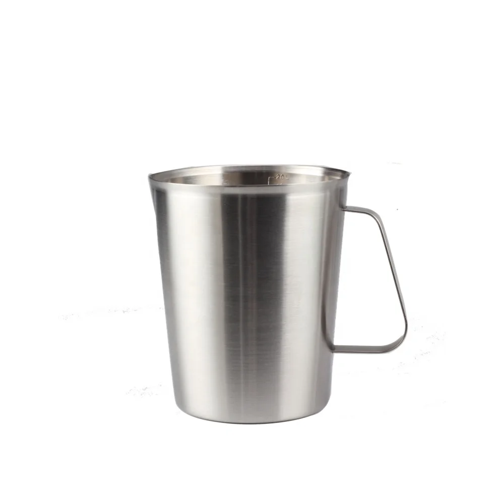 2000ML With Marking And Handle Stainless Steel Measuring Cup Milk Pitcher