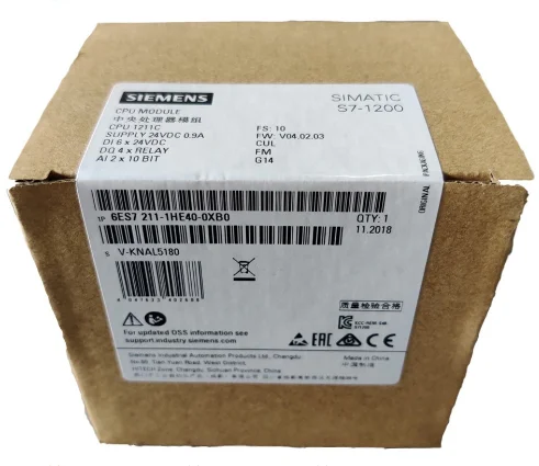 Hytech Новый и оригинальный 6ES7211-1HE40-0XB0 SIMATIC S7-1200 процессор 6ES72111HE400XB0 логический контроллер для