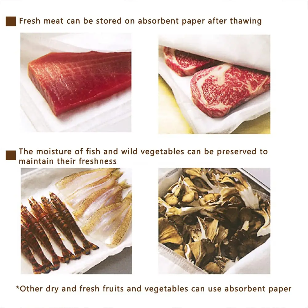 Eco-friendly Disposable Food Absorbent Food Pad Environmental Products for Meat Fish Poultry