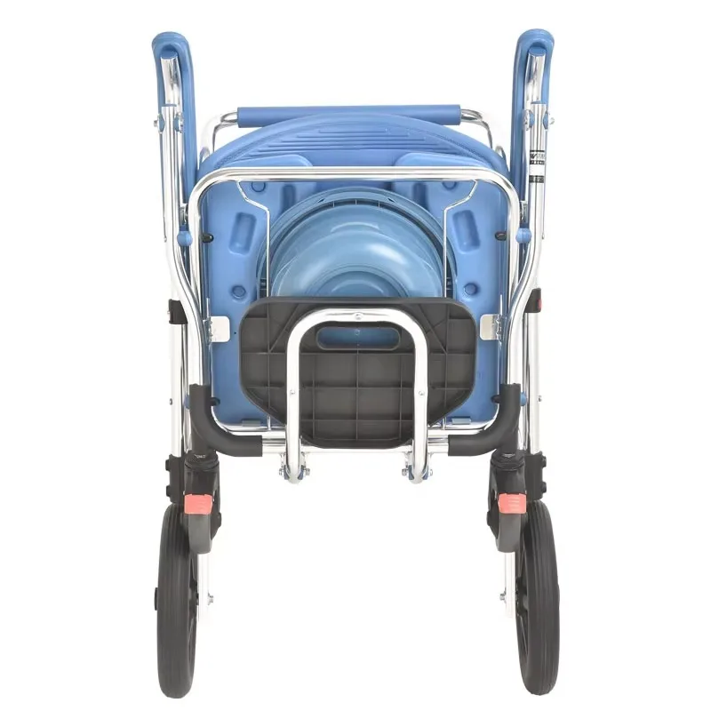 Mdeical Portable Folding Wheelchair Bathroom Chair Patient Multipurpose Aluminum Electric Types Commode Toilet Chair For Elderly