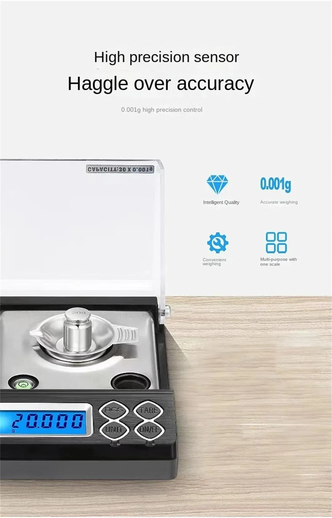 Weighing Mini Pocket Digital Electronic Scale for Gold Sterling Silver LCD Units Balance Tool Jewelry Scales