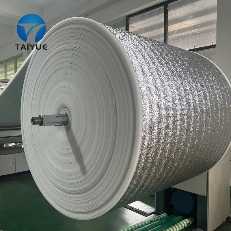 Modern Design EPE Foam Core Aluminum Film Reflective Insulation Roll Thermal Warehouse Application XPE Aluminum Foil Material