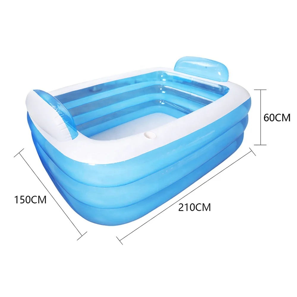 3 rings Tent Pool Water Play Inflatable Kids Swimming Pool Outdoor Garden Swimming Pool With Canopy Easy to Inflate for Family