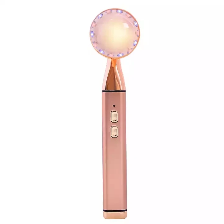 24k Gold Energy Beauty Bar LED Rose Quartz Facial Jade Roller Electric Vibrating Massage For Double Chin Reduce Face Lifting