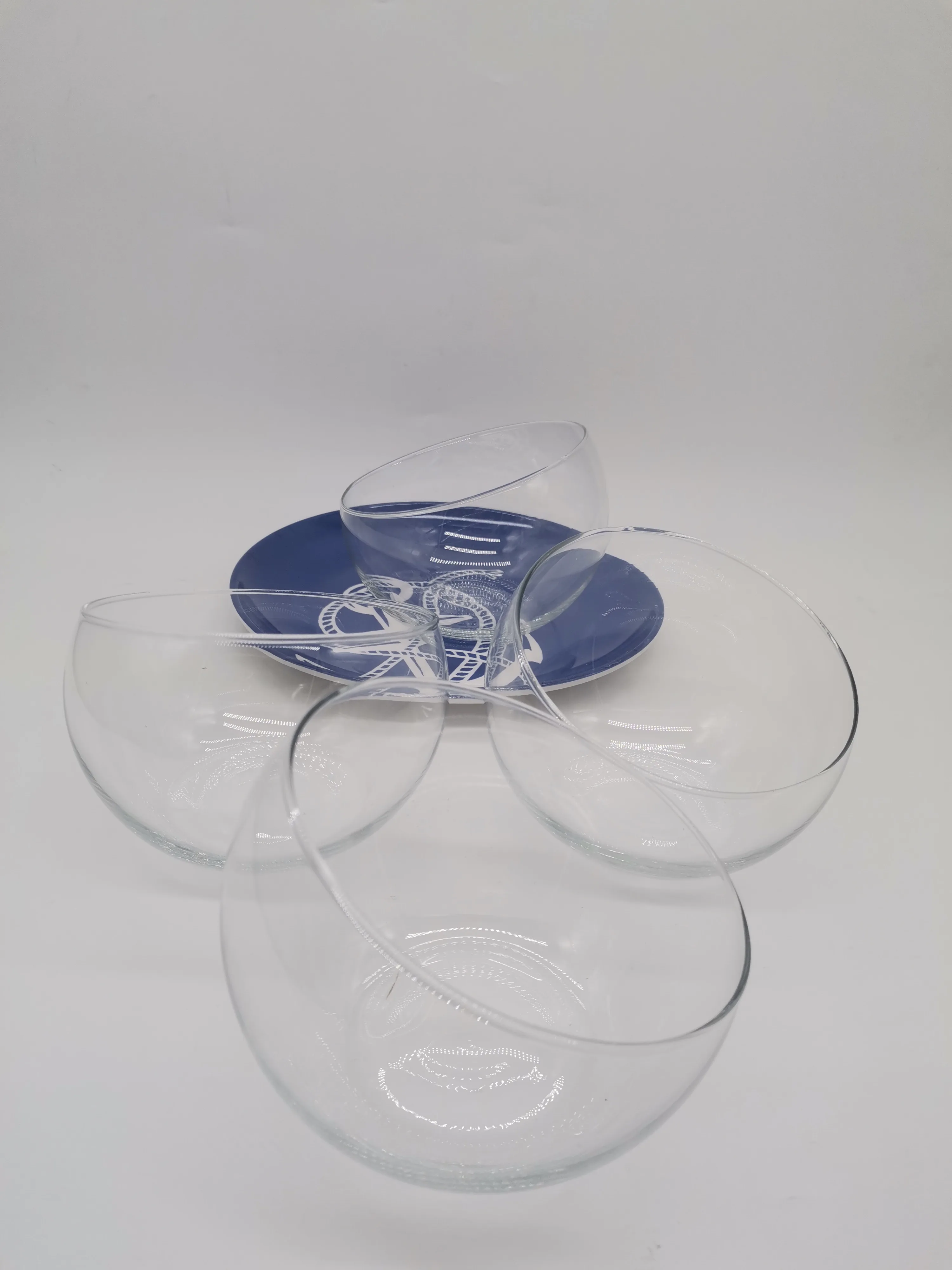 Small semi-circular hydroponic transparent slanted glass vase simple micro landscape moss bottle succulent flower pot wholesale