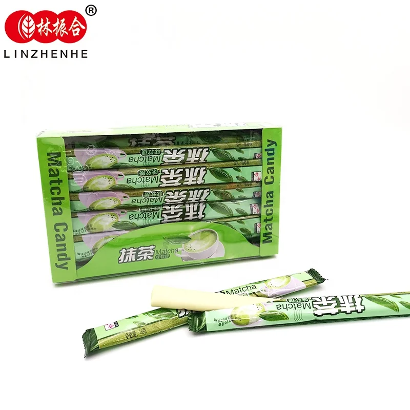 Matcha taffy candy sweet gelatin candy packing by box