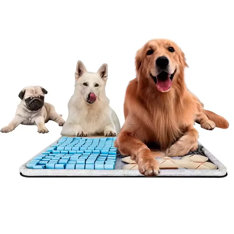 Dog Snuffle Mat 4 in 1 High Quality Pet Feeding Snuffle Mat Slow Food Sniffing Training Mats for Dogs Interactive Dog Toys