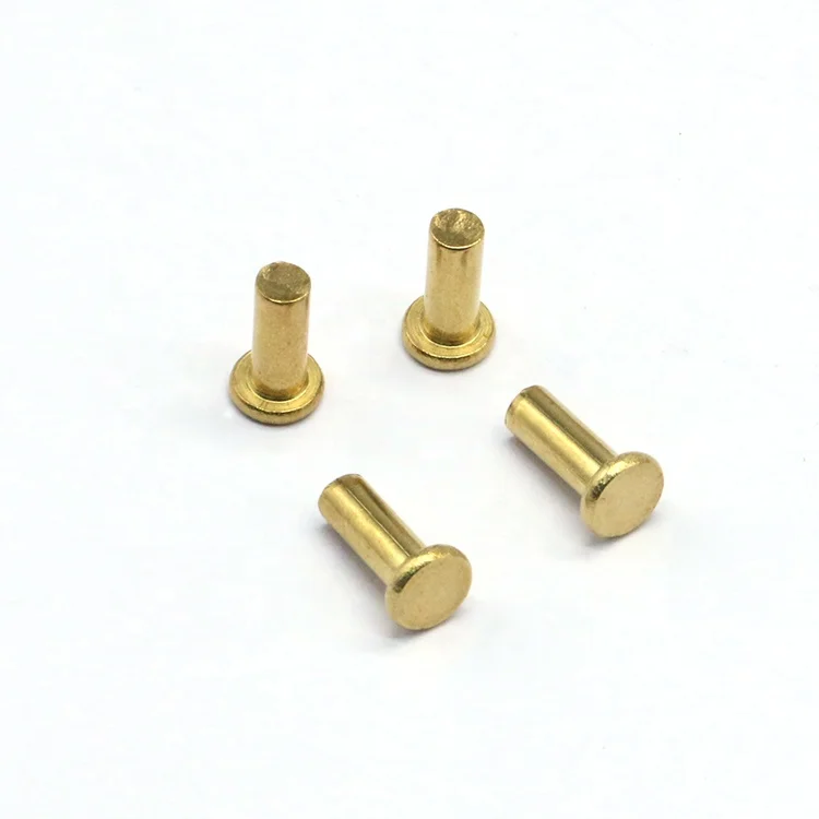 Brass Rivets ISO Certified China Remaches Supplier Flat Head Solid Rivets for General Industry