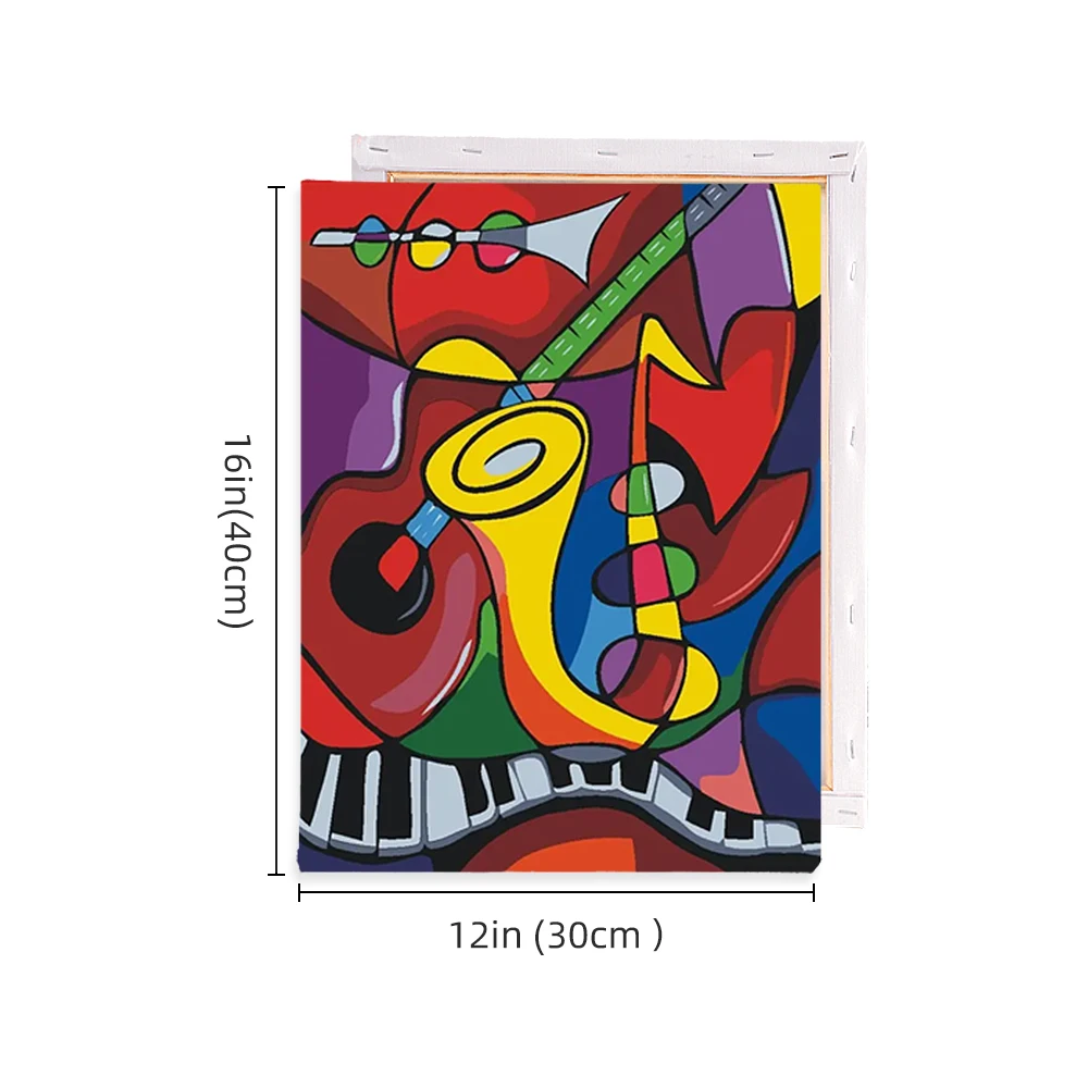 hand gift custom abstract music Picasso pictures diy digital oil painting by number kits