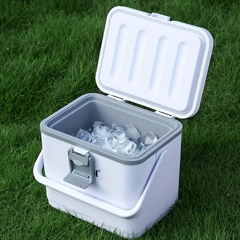 10L Small Plastic Ice Cooler PU Foam Insulated Cooler Box,Portable Refrigerator Cooling Box for outdoor picnic