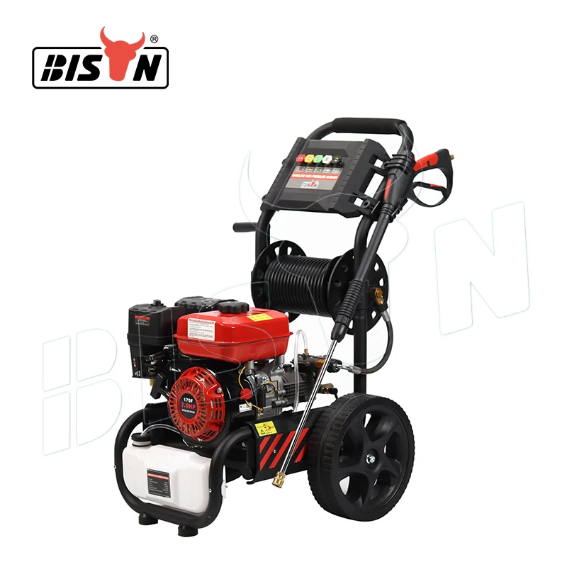 Bison Manufacturer Car Washing Equipment Compact 180BAR 6.5HP 9LPM High Pressure Washer With Ohv Engine