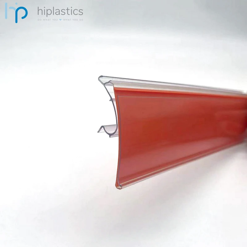 Hiplastics LH020 Wholesale Retail Displays Plastic Data Strip Supermarket Price Tag Holder or Shelf Talker Sign