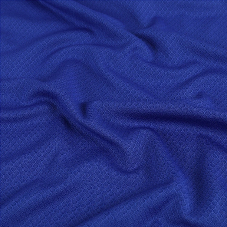 lightweight dri fit absorbent wicking breathable sportswear jersey knit polyester spandex mesh jacquard stretch fabric