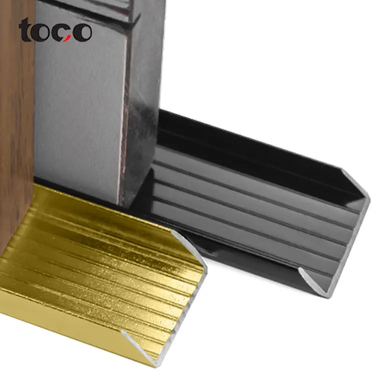 Toco Золотой металлический молдинг яркий золотой ленточный профиль шкафчик инкрустация алюминий U кромка