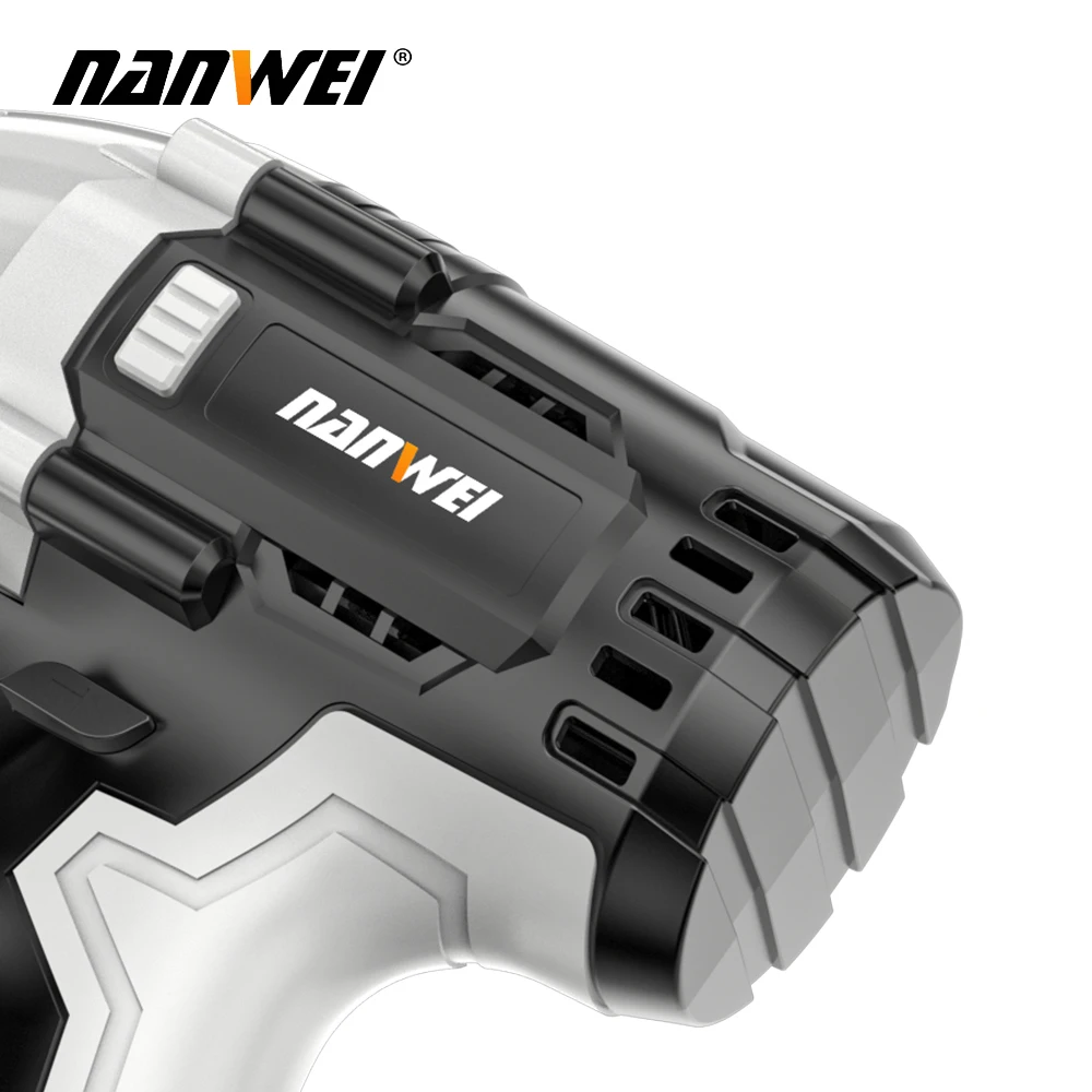 NANWEI factory price 21V electric car jack impact wrench cordless electric brushless impact power wrench
