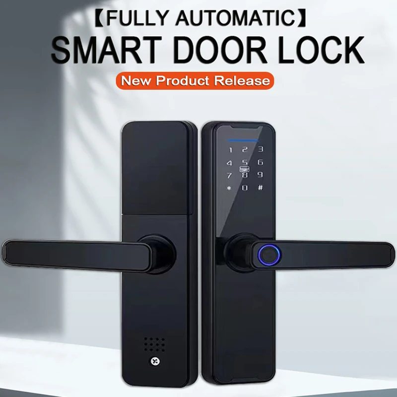 Wholesale New Product Promotional Price TUYA WiFi Home Biometric Bingerprint/Password/Key/Electronic Smart Door Lock