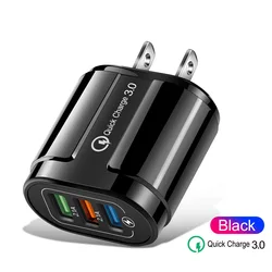 Universal Makaron Colorful Wall Charger 2A Mobile Phone Charger 3 Ports US Plug for Xiaomi Huawei Oppo USB Adapter