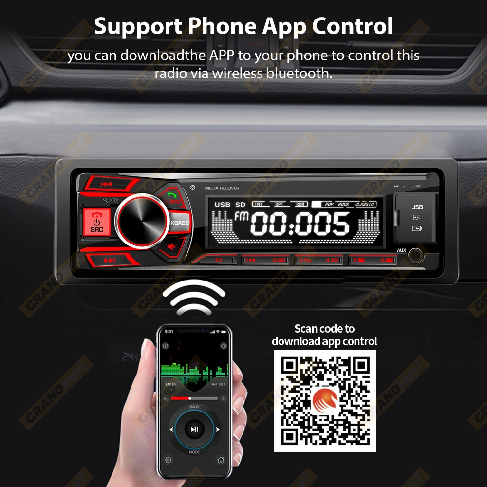 Multifunctional Car MP3 player 1 Din 12v Car Stereo Radio Car Mp3 Player USB SD for Fiat