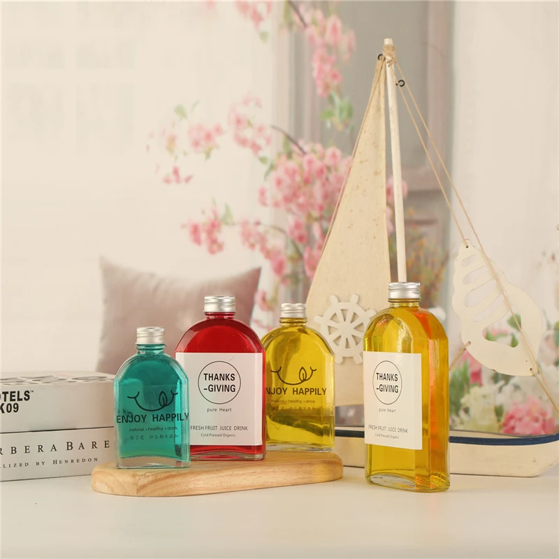 Manufacturer Customized Logo Bottle E Juice Milk Bottle 300 Ml Glass Bottle Beverage