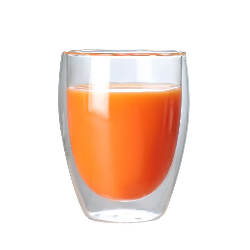 eco-friendly insulated reusable coffee glass mug double wall mug clear mug glass