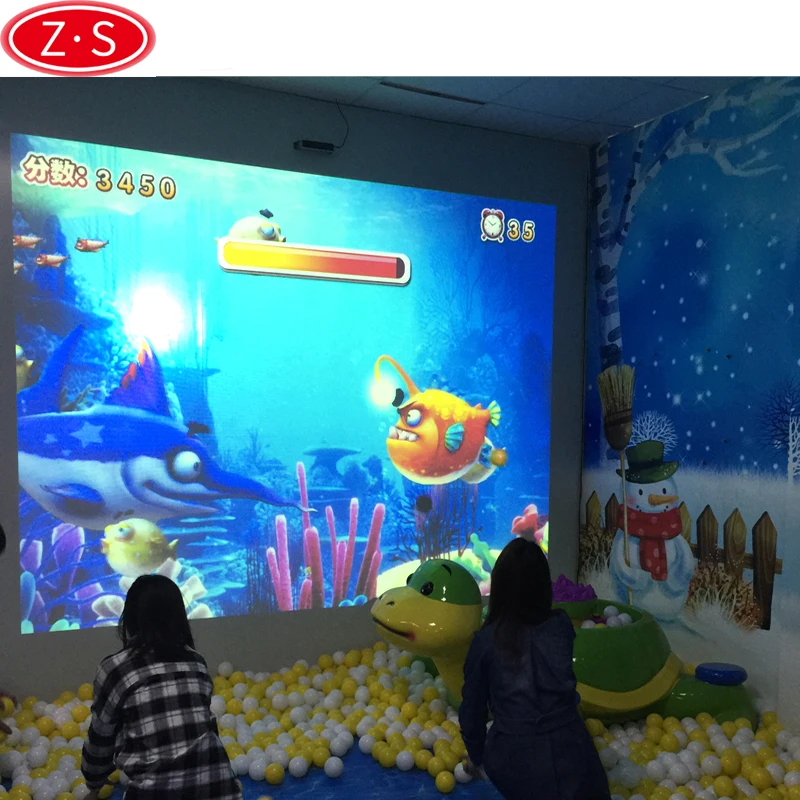 
China kids playground interactive 3D wall system interaztive smash ball game for sale 