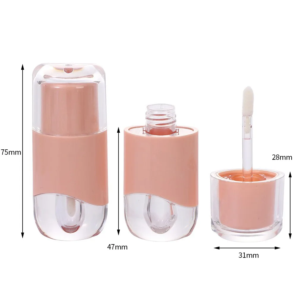 Elliptical Lip Gloss Tube Packaging Material 2.3ml Capacity Round My8854 75mm * 32mm