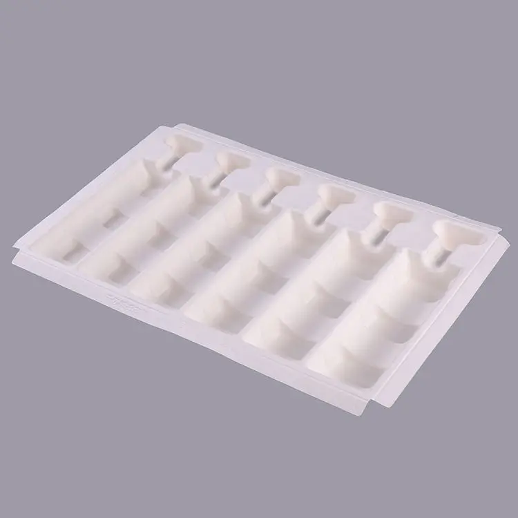 Environmentally molded pulp paper packaging bottle tray Popular Biodegradable red wine tray 6pcs wine insert tray protector