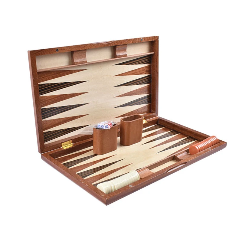 Wholesale Wooden Backgammon Luxury Solid Wood Backgammon Custom Puzzle Game Multiple Sizes Board Games